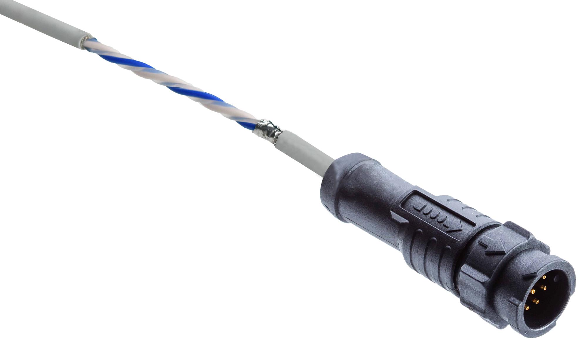 Amphenol LTW Ad-02Bmm-Ql8P02 Sensor Cord, 2P Spe Plug-Free End, 2M