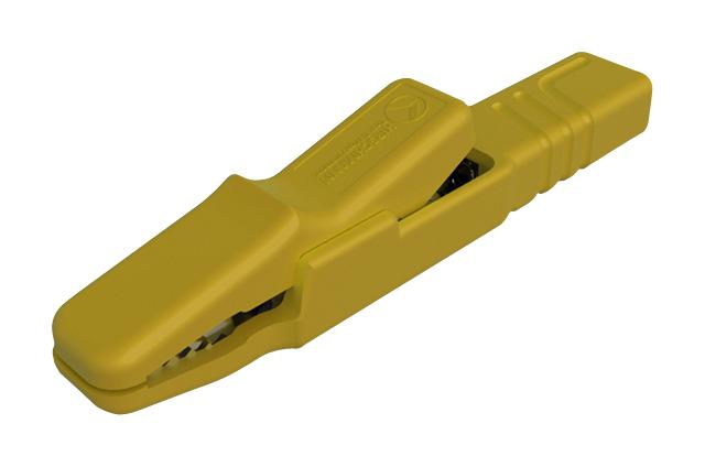 Hirschmann Test And Measurement 932146103 Connector, Crocodile Clip, Yellow, 9.5mm