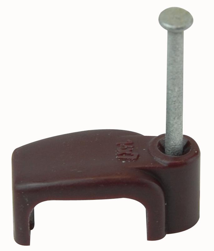 Unifix Zzv44167 Cable Clip Flat Brown 6.00mm 100/box