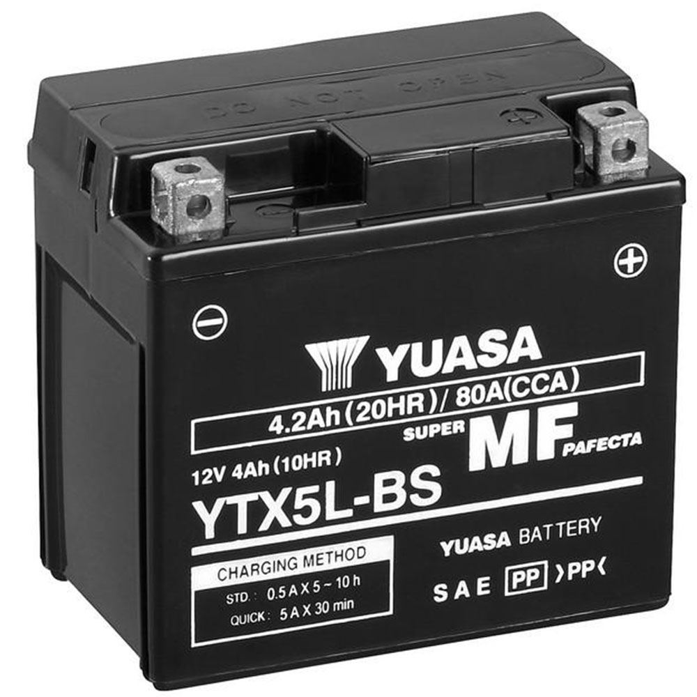 Yuasa YTX5L (WC) Maintenance free Motorcycle Battery Size