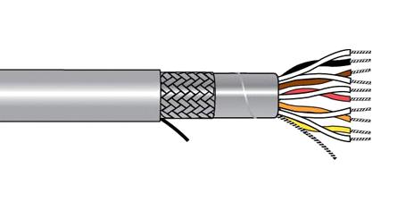 Alpha Wire 5342C Sl001 Shld Multipair, 12 Pair, 22Awg, 305M