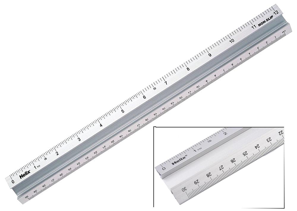 Helix T33010 T33 30Cm Metal Safety Ruler