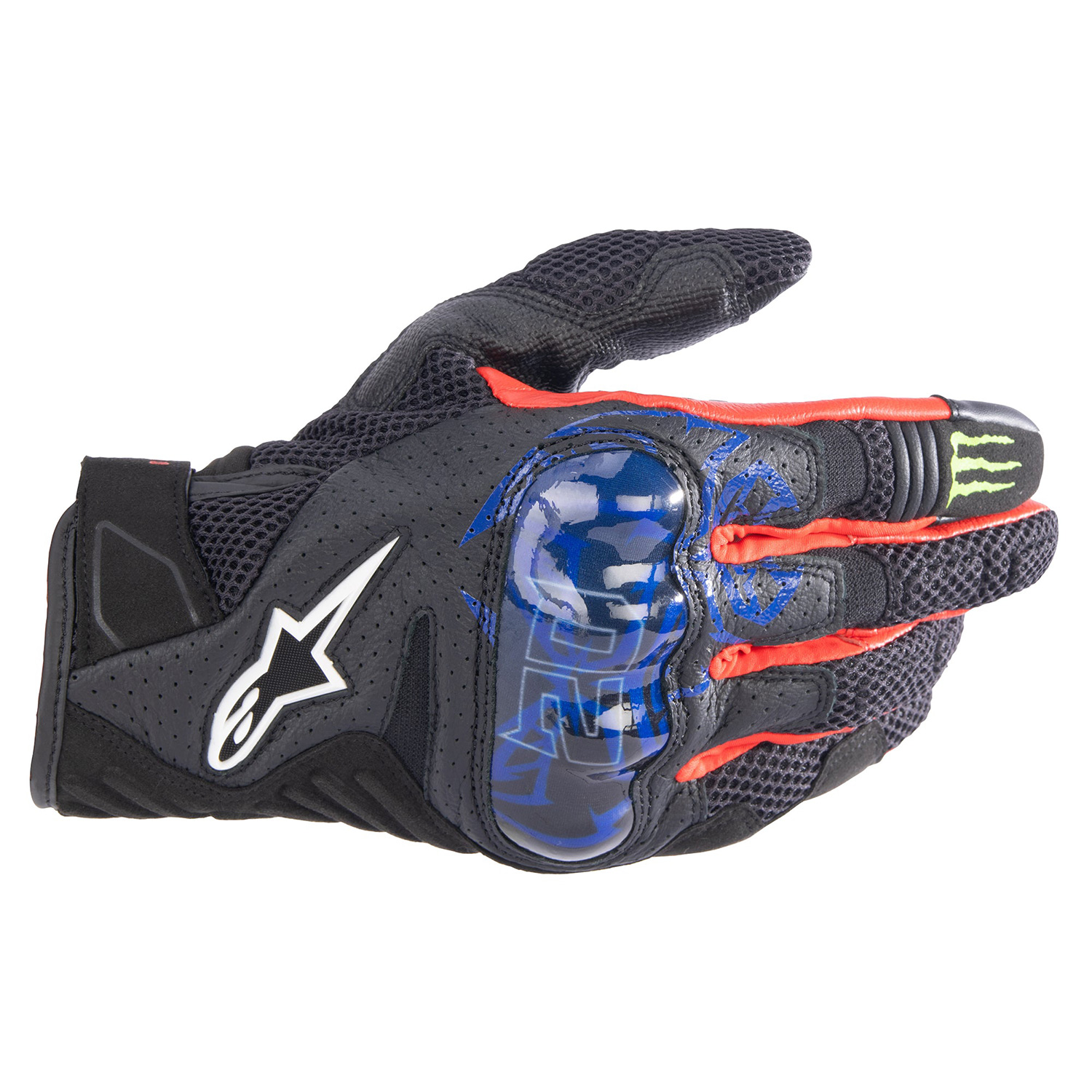 Alpinestars FQ20 SMX-1 Air V2 Monster Black Blue Bright Red Green Size L