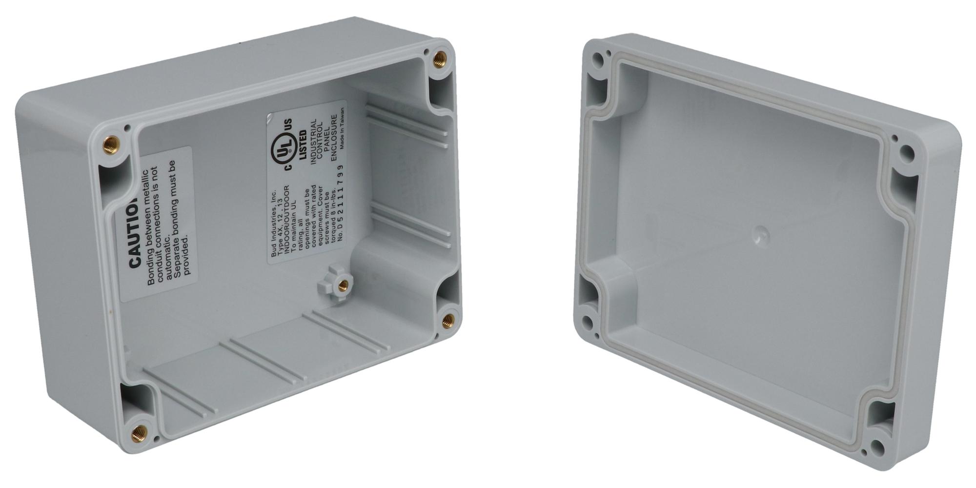 Bud Industries Pn-1323-A Enclosure, Wall Mount, Pc, Grey