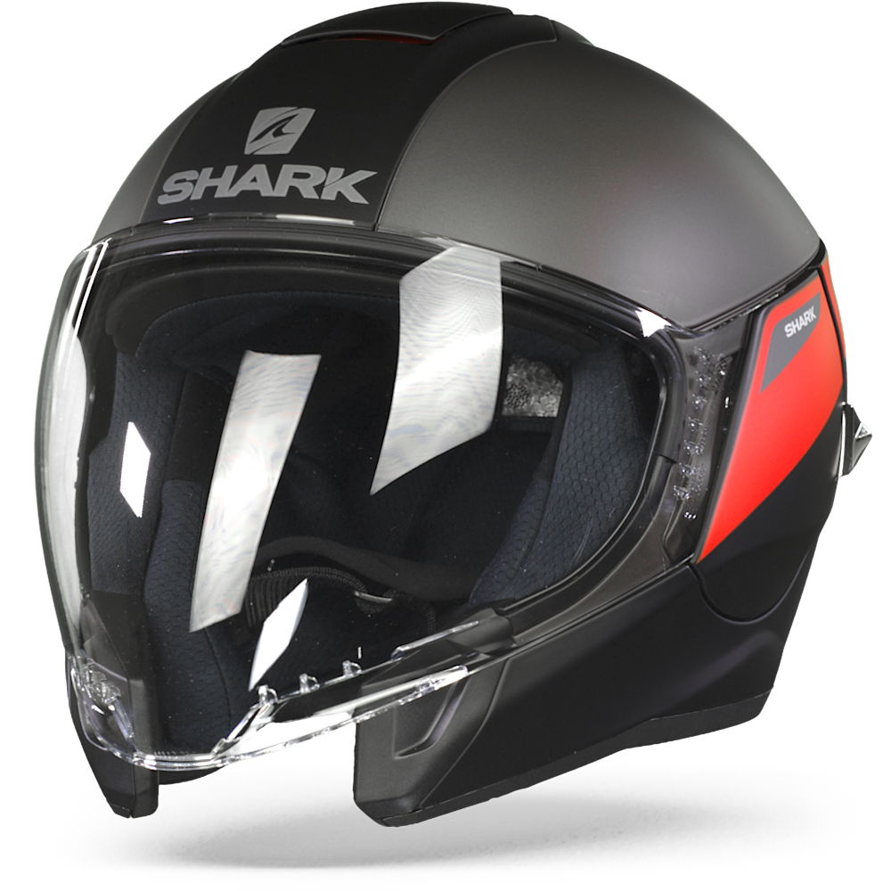 Shark Citycruiser Karonn Mat Black Anthracite Red KAR Jet Helmet XS