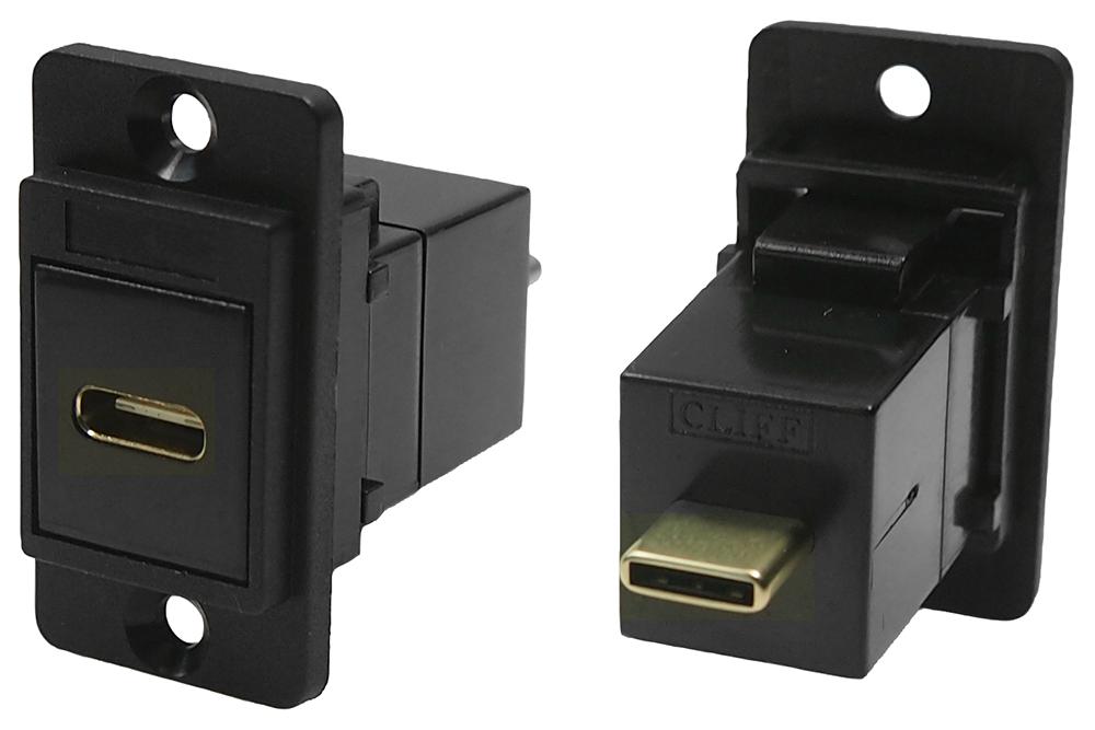 Cliff Electronic Components Cp30711 Usb Adapter, Type C Rcpt-Plug