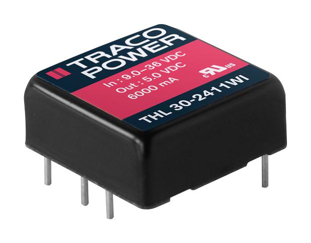 TRACO Power Thl 30-4822Wi Dc-Dc Converter, 12V, 1.25A