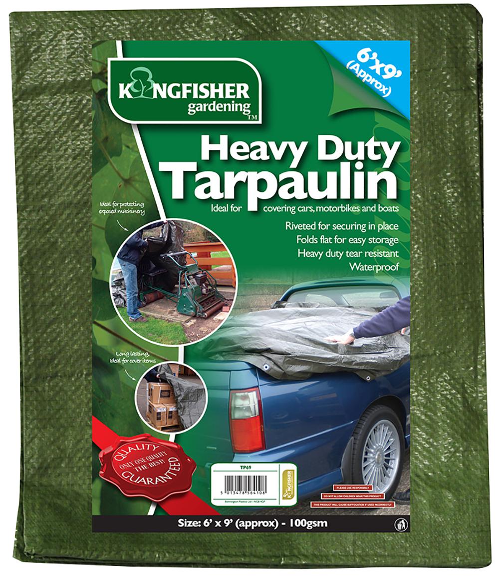 Kingfisher Tp69 Heavy Duty Tarpaulin - Green 6X9Ft