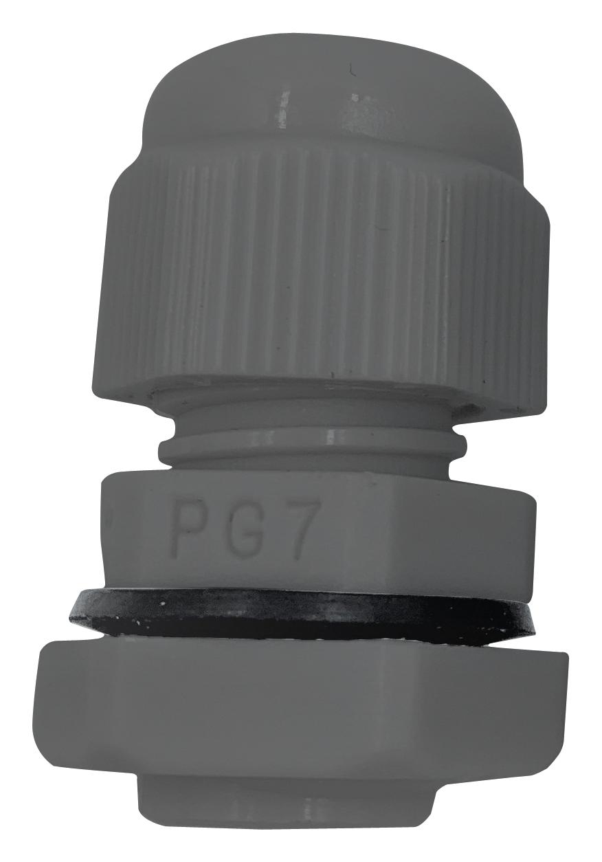 Pro Elec Pelb0280 Cable Gland, Pa/nbr, 3mm-6.5mm, Grey