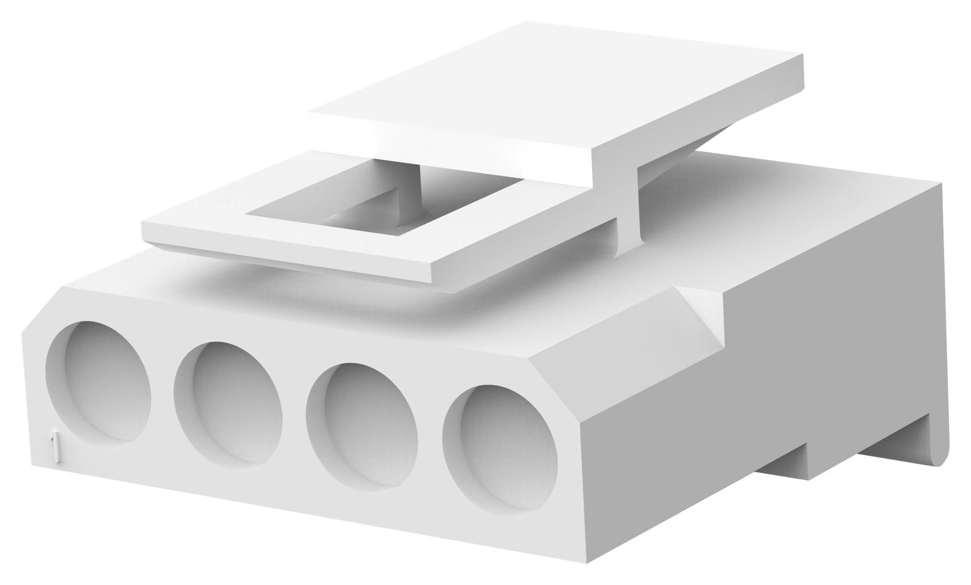 Amp Connectors / Te Connectivity 1-480722-0 Connector Housing, Plug, 4Ways