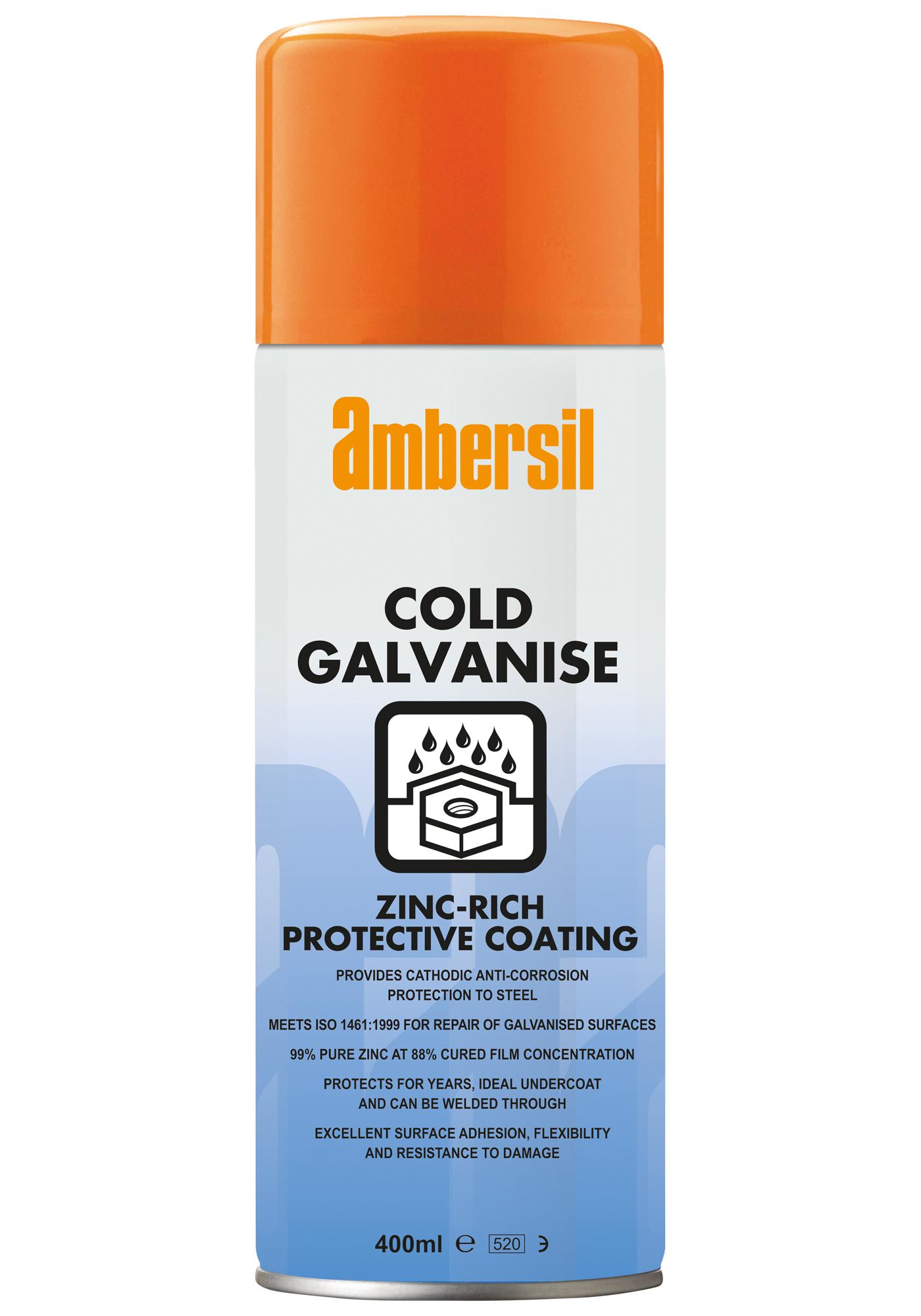 Ambersil Cold Galvanise Spray, 400Ml Coating, Protection, Aerosol, 400Ml