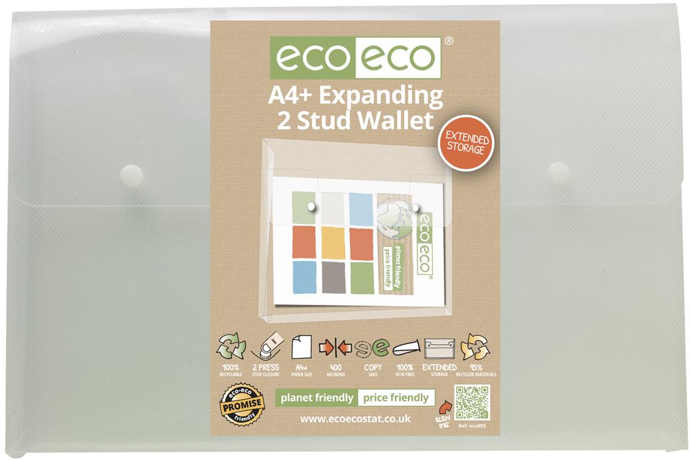 Eco-Eco Eco055 A4+ Expanding 2 Stud Wallet
