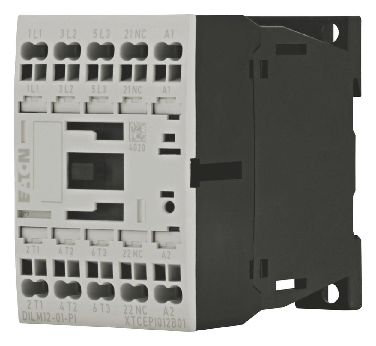 Eaton Moeller Dilm12-01(110V50Hz,120V60Hz)-Pi Contactor, 3Pst-No, 110Vac, Din/panel