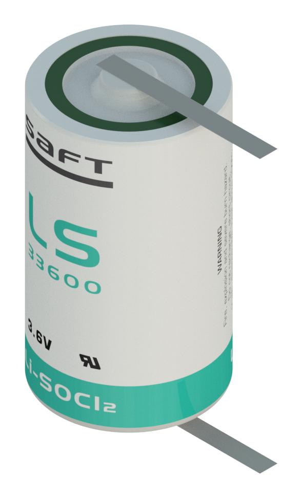 Saft Ls33600Cnr Batt, Lithium Thionyl Chloride, 17Ah