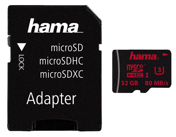 Hama 00123981 Memory, Microsdhc 32Gb Uhs-I C3, 80Mb/s