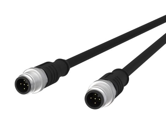 METZ CONNECTorect 142Mda11050 Sensor Cord, 5P M12 Plug-Plug, 5M