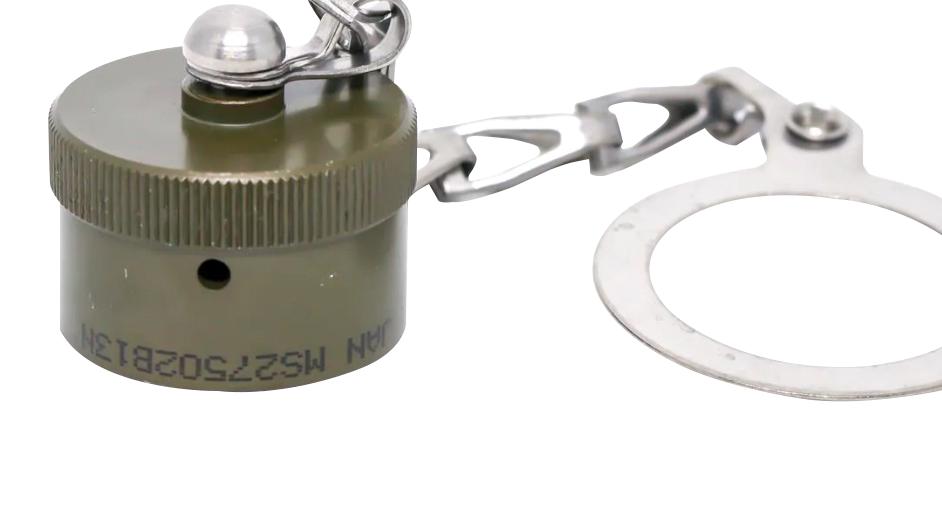 Amphenol InterConnectorect India Ms27502B17N Dust Cap W/chain & Ring, Size 17, Alum