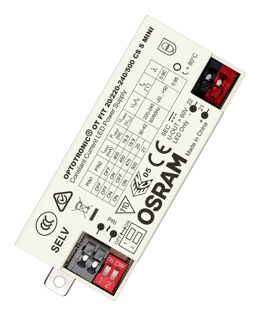 Osram Ot-Fit-20/220-240/500-Cs-S-Mini Led Driver, Constant Current, 42V, 21W