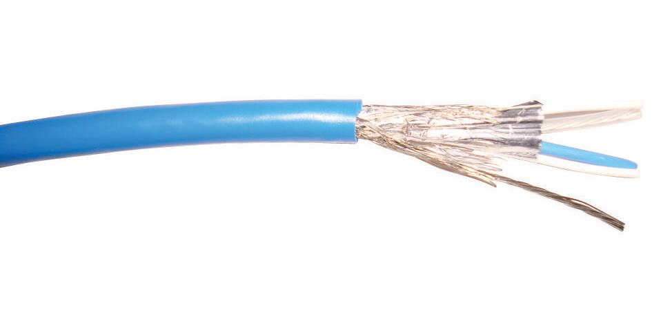 Belden 9463 J22U500 Twinaxial Cable, 20Awg, 78 Ohm, 500Ft, Blue