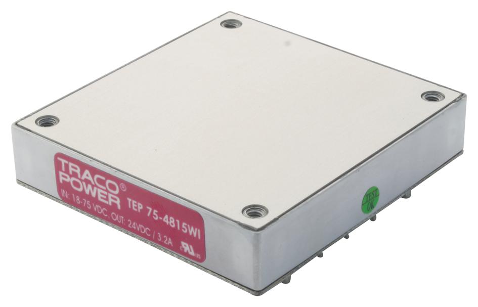 TRACO Power Tep 75-2415Wi Converter, Dc Dc, 75W, 24V, 3.2A