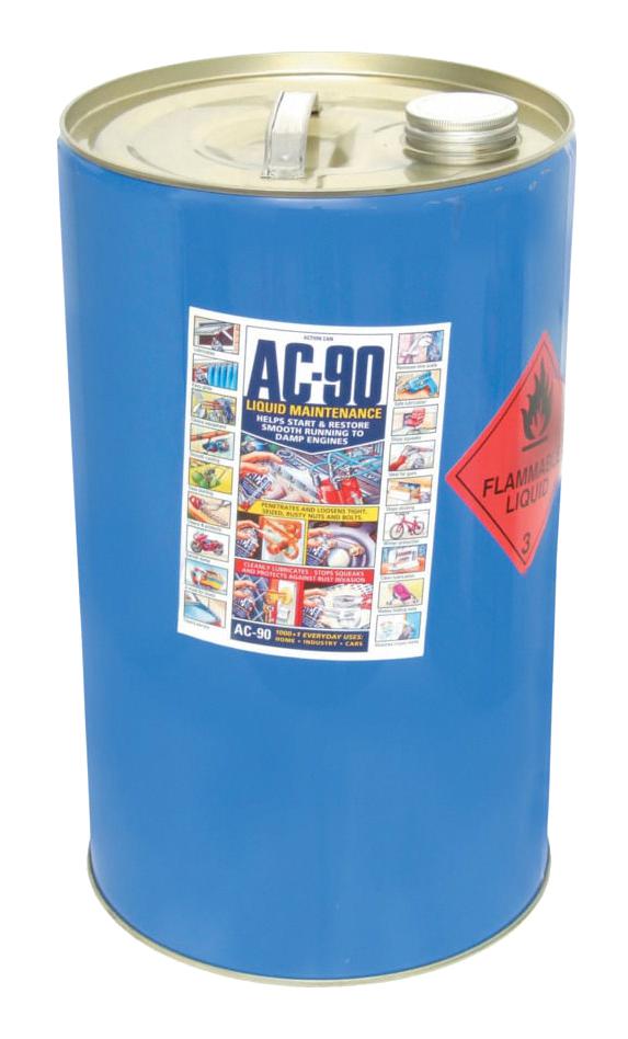 Action Can Ac-90, 25Ltr Lubricant, Drum, Yellow, 25L