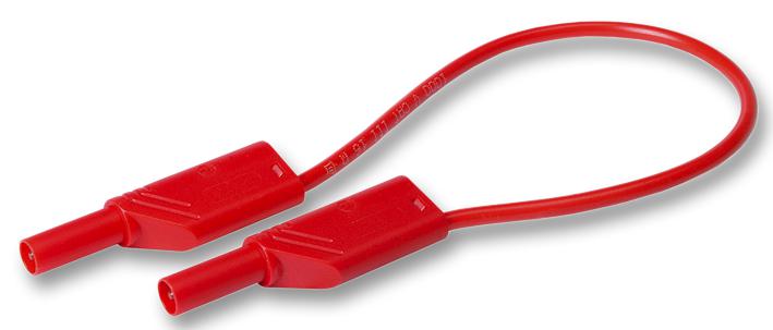 Hirschmann Test And Measurement 934087101 Test Lead, Red, 500mm, 1Kv, 32A