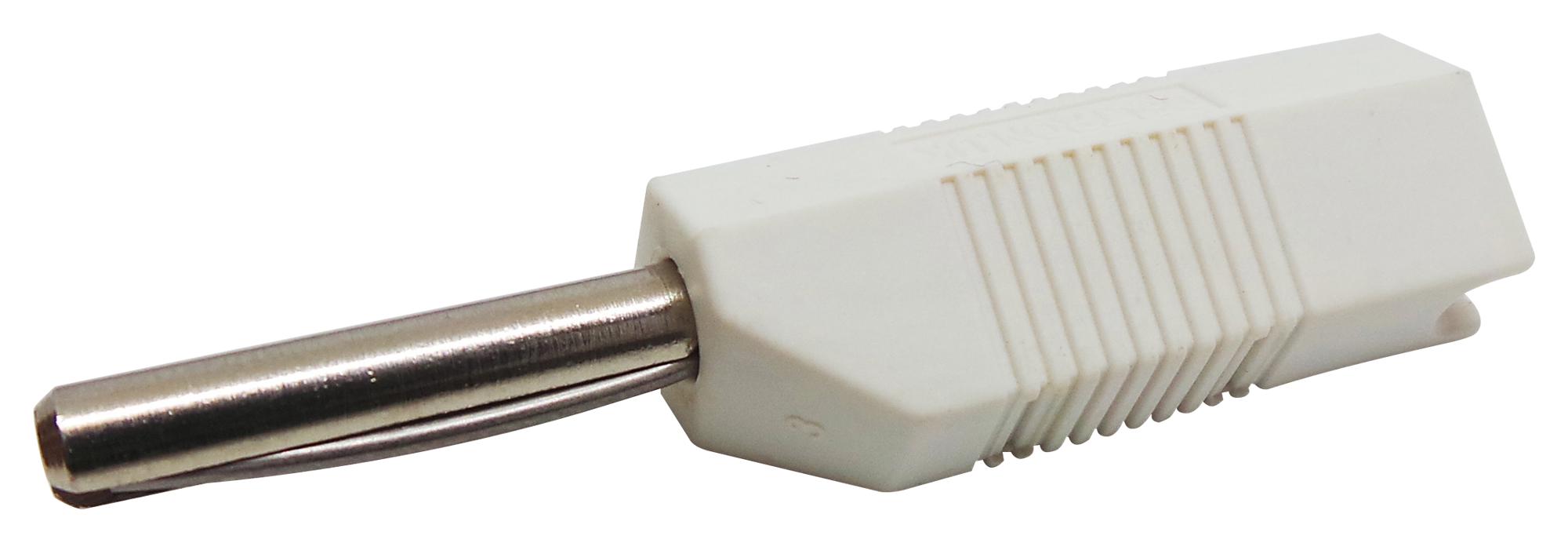 Deltron Components 553-0600-01 Plug, 4mm, Stackable, White