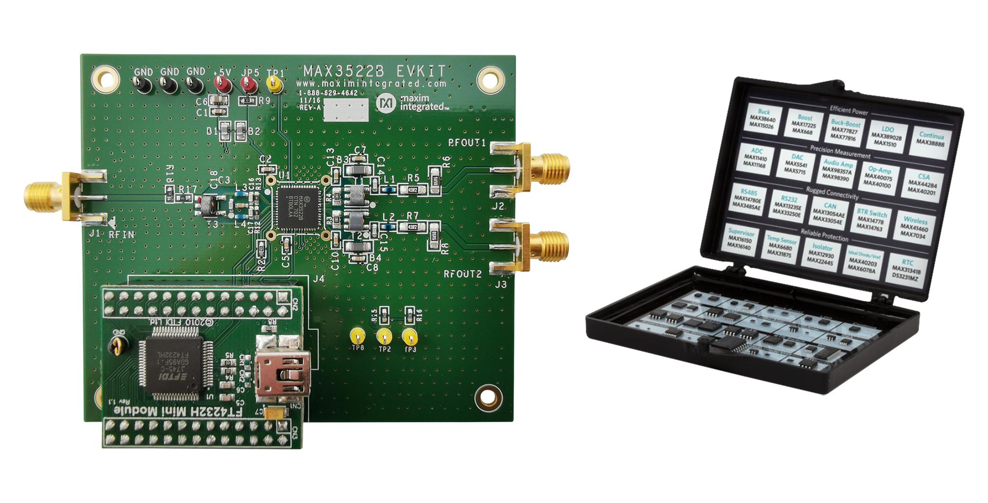 Maxim Integrated/analog Devices Max3522Bevkit#/maxessential01+ Eval Kit, Programmable Gain Amplifier