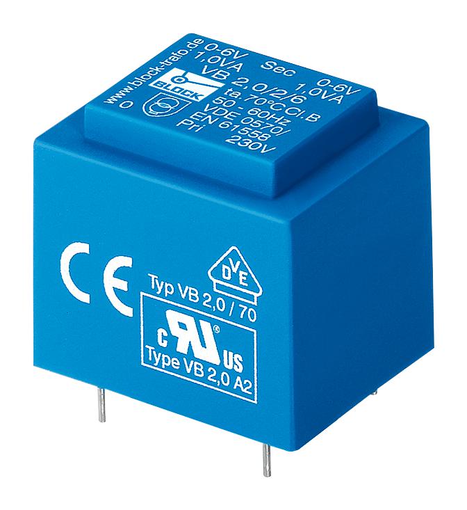 Block Vb3.2/2/6 Transformer, 2 X 6V, 3.2Va