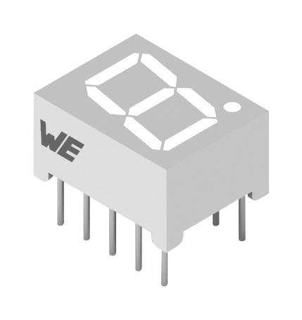 WÃ¼rth Elektronik 157136B12801 Led Display, 7-Seg, Cmn And, Blue