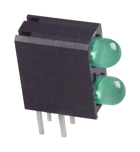 Dialight 553-0222-400F Ckt Board Indicator, Green, 1.6Mcd, Th