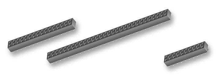 Samtec Hle-105-02-L-Dv-Tr Socket, 2.54mm, Smt, 2X5Way