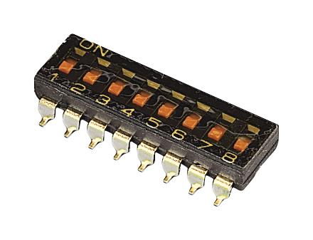 Omron Electronic Components A6S-8102-Ph Dip Sw, Spst, 8Pos, 0.025A, 24Vdc, Smd