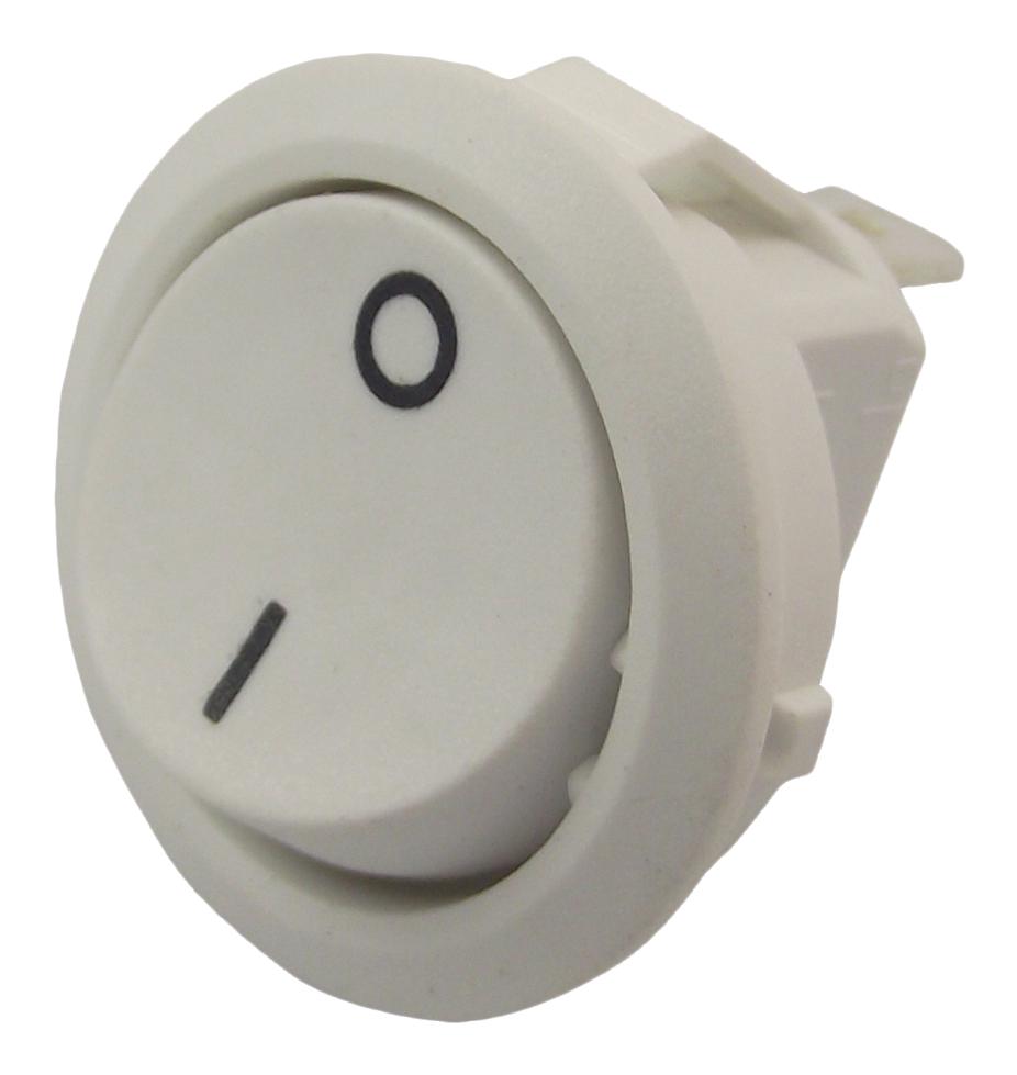 Marquardt 1881.1105-00 Switch, Spst, Round, White, I/o