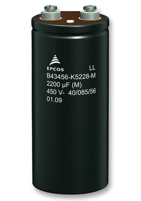 EPCOS B43456A5568M000 Capacitor, 5600Îf, 450V, Alu Elec, Screw