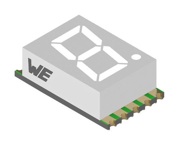 WÃ¼rth Elektronik 157102B12800 Led Display, 7-Seg, Cmn And, Blue