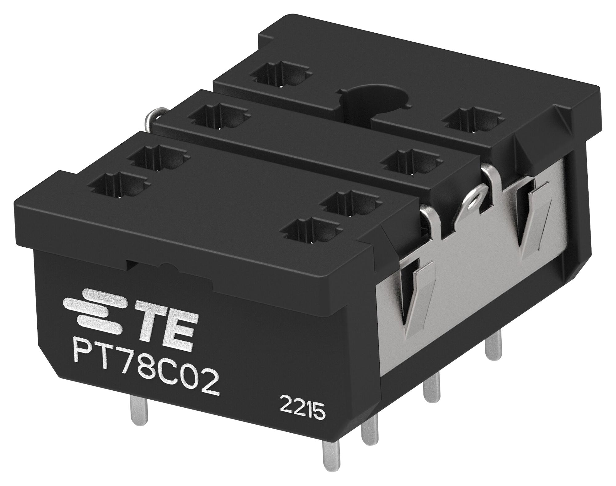 Amp Connectors / Te Connectivity 2071566-6 Relay Socket, 8 Pin, 8A, 250V, Th