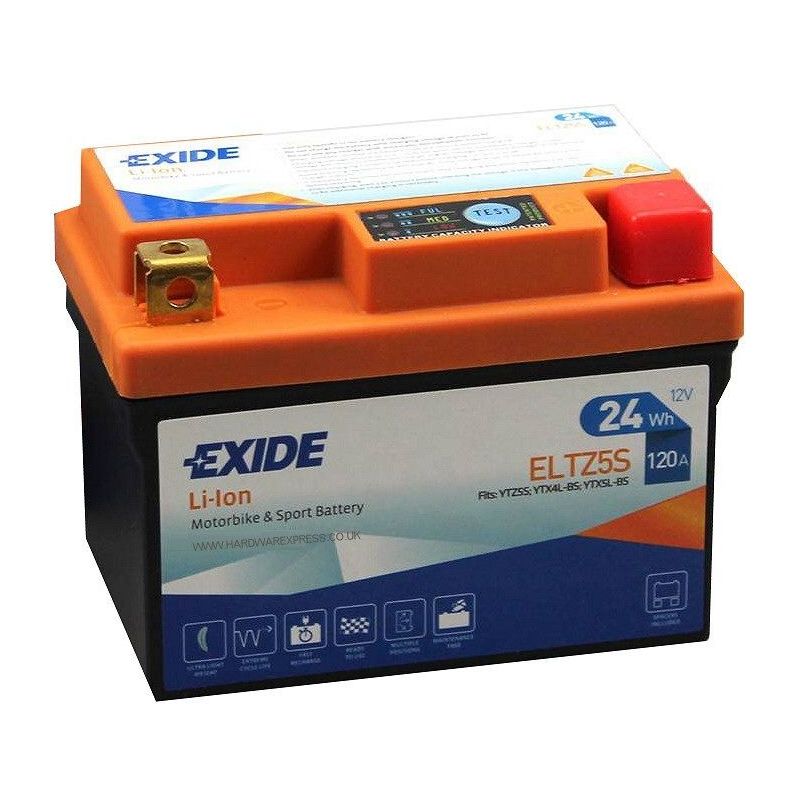 EXIDE ELTZ5S Lithium-ion Motorcycle Battery Size