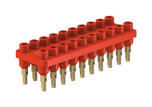 Staubli 63.9358-22 Socket, 20 Pole, 12mm, Red