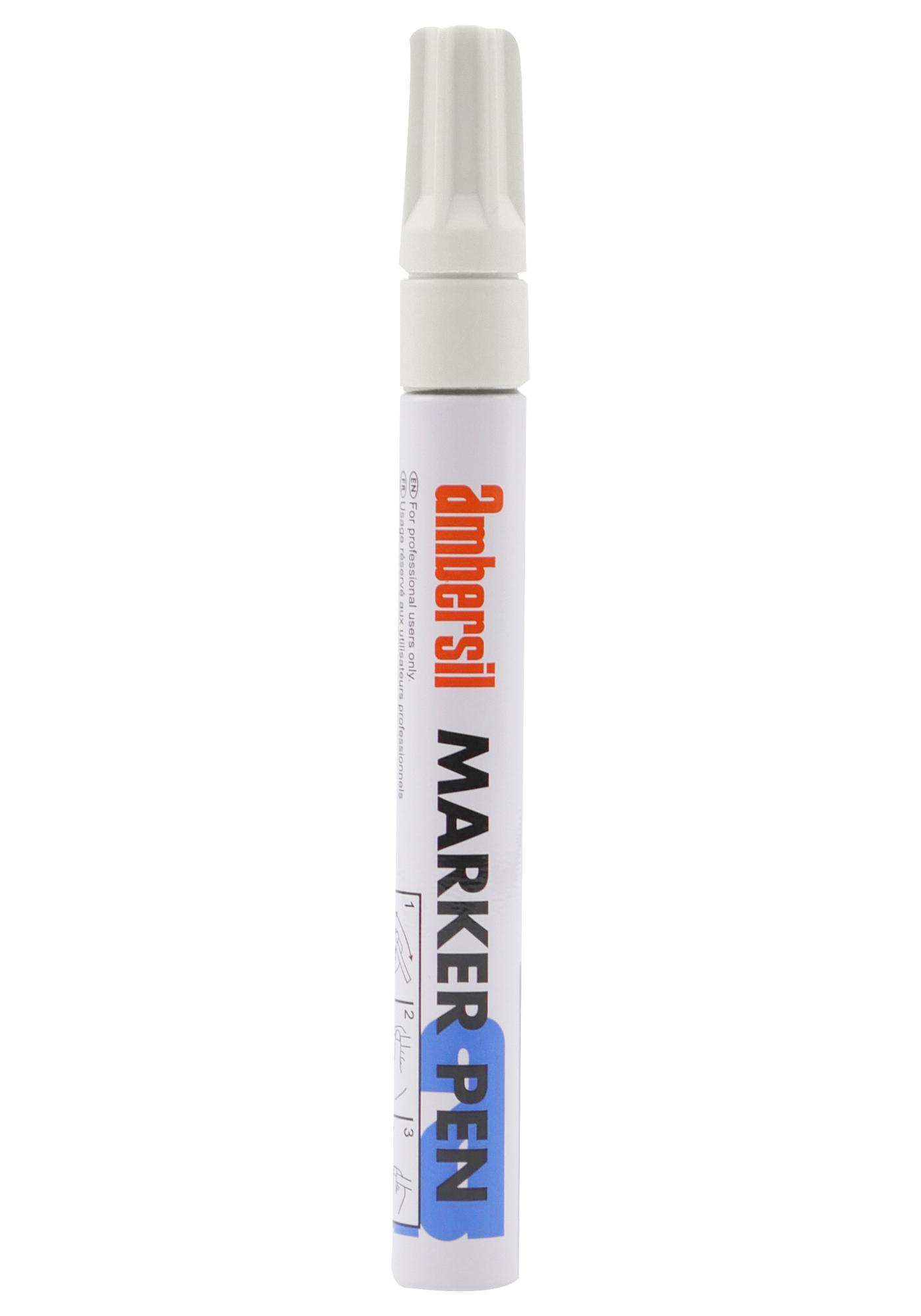 Ambersil Marker Pen White, 3mm Coating, Paint, Pen, White, 0.0215G