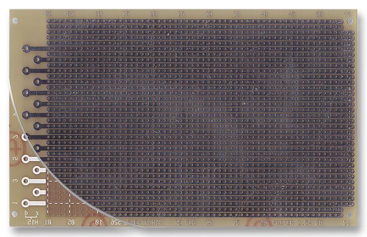 Roth Elektronik Re526-Lf Pcb, Eurocard, Fr4, Stripes, 2, 54mm