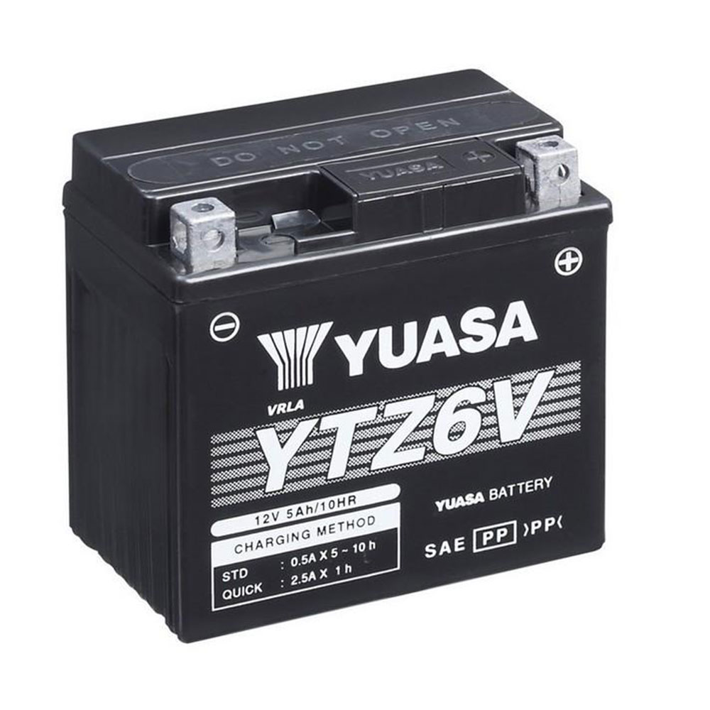 Yuasa YTZ6V (WC) Maintenance free Motorcycle Battery Size