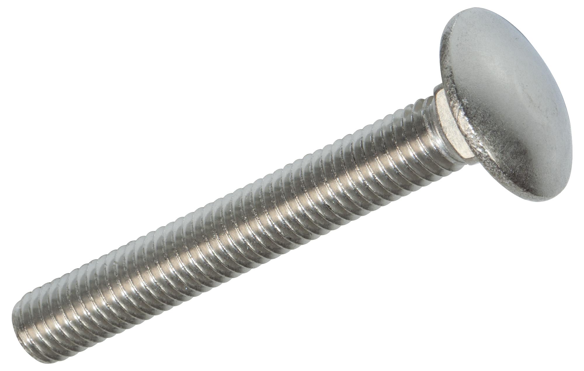 Duratool D02011 Stainless Steel Coach Bolts M8X60 Pk10