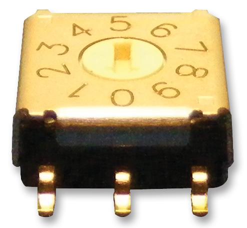 Omron A6Ks-102Rf Switch, Rotary, 10Way, 3X3, Top, Smd