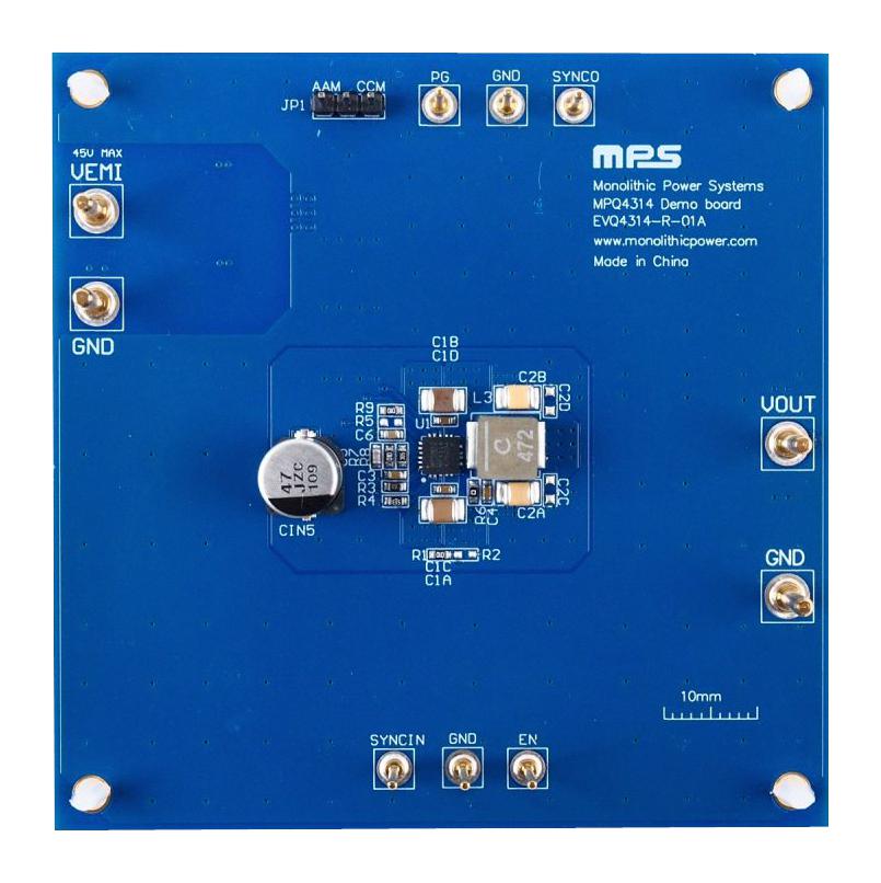 Monolithic Power Systems (Mps) Evq4314-R-01A Evaluation Board, Sync Step Down Conv