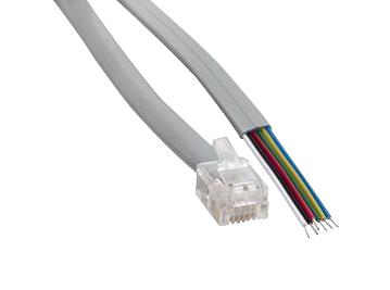 Amphenol Cables on Demand Mp-5Frj12Unns-001 Enet Cable, R12 Plug-Free End, 0.3M