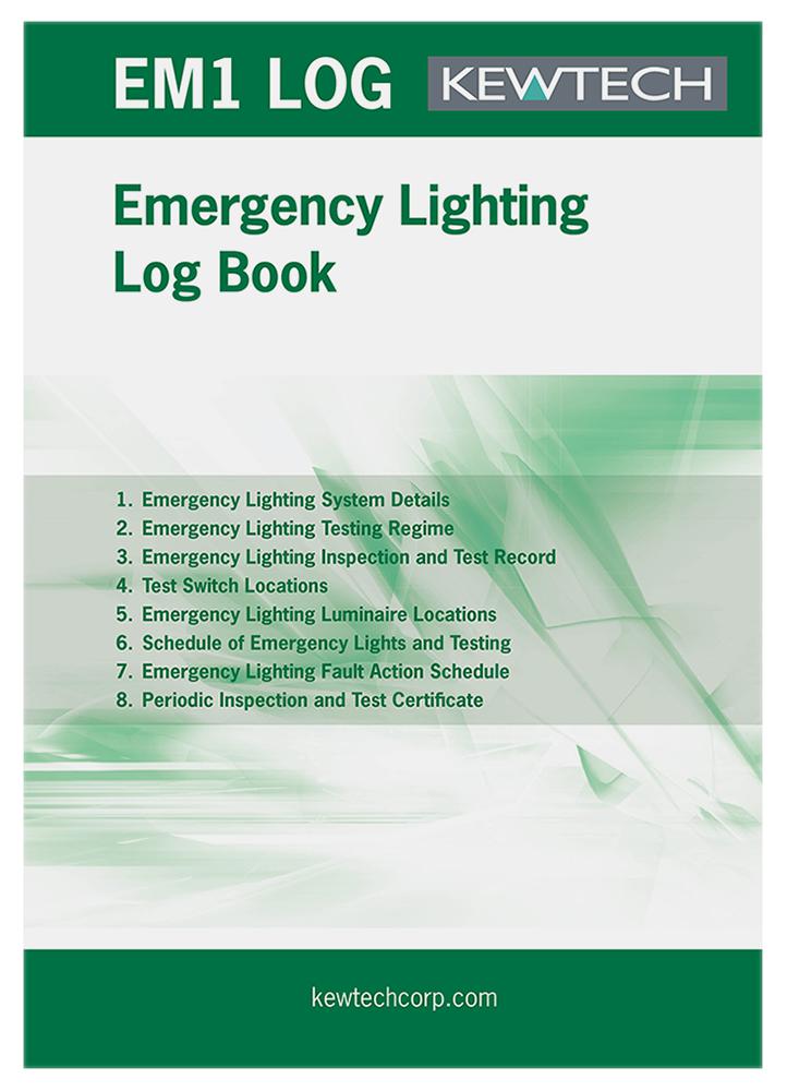Kewtech Emlog Emergency Lighting Log Book