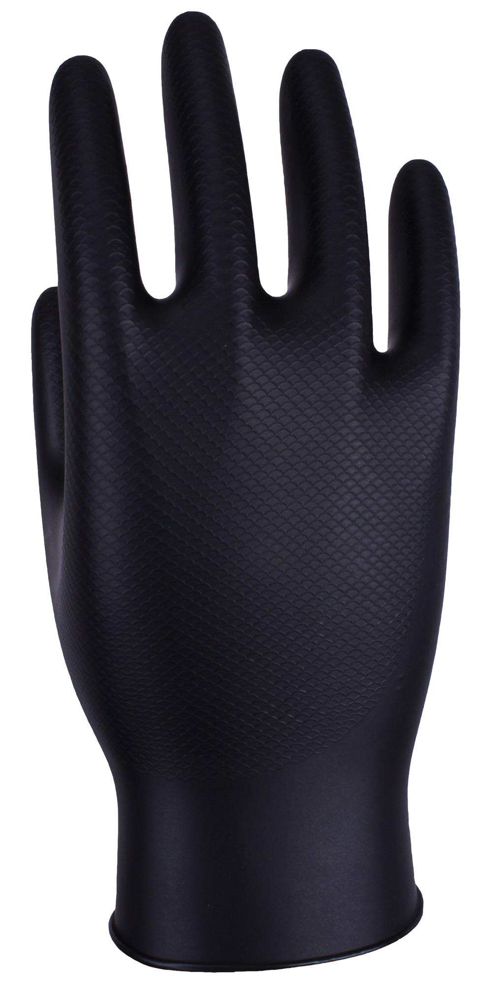 Uci G/dg-Maxim/bk(D)/m Gloves, NItrile, Black, M