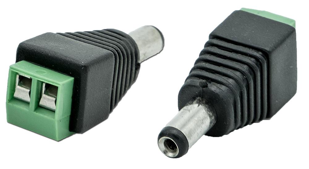 Blupont C-Ps-2.1-Madap Cctv Dc Plug Adaptor, 2.1mm Male