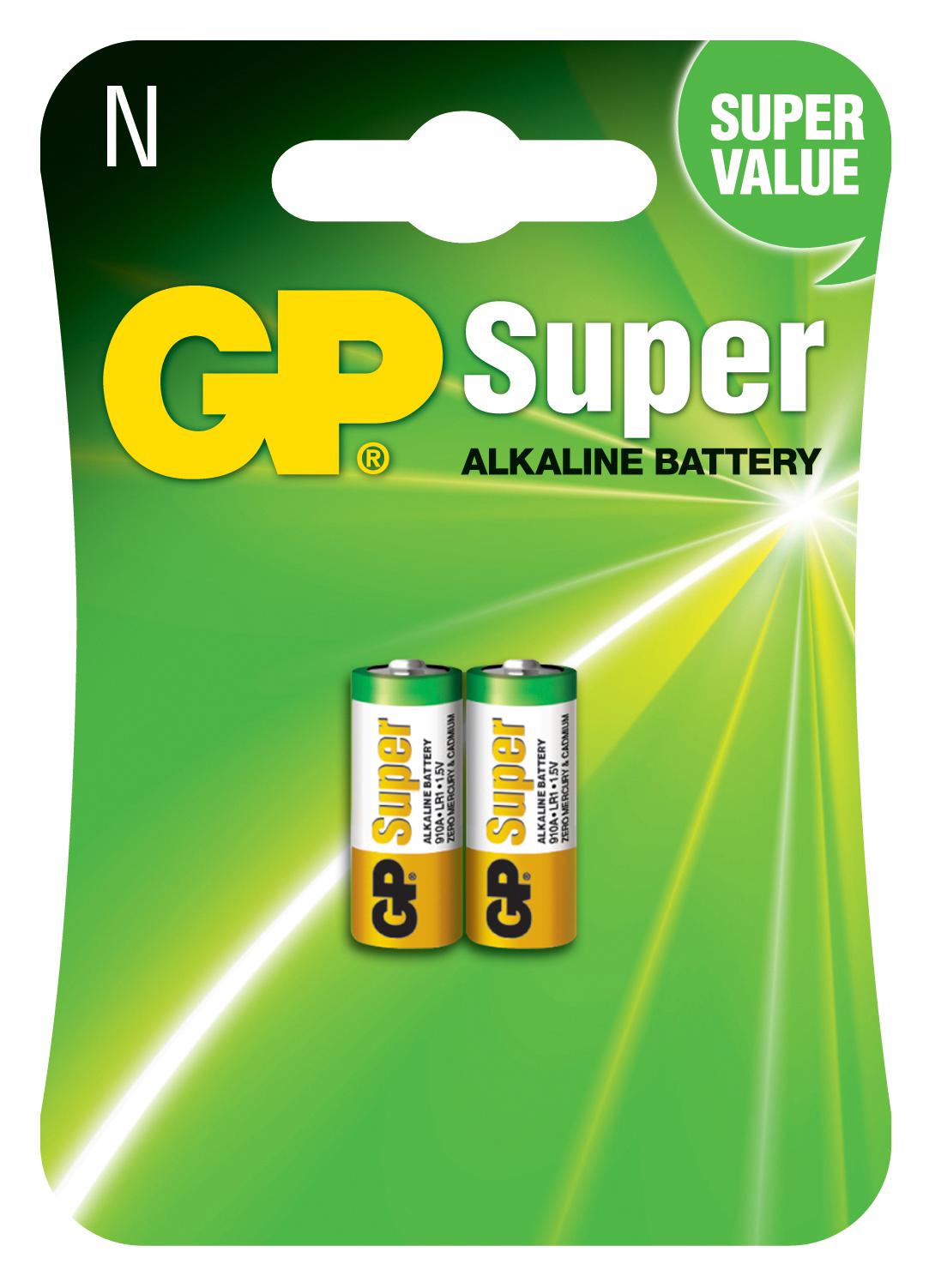 Gp Batteries Gppca910A002 Battery, Alkaline, N, 1.5V, Pk2